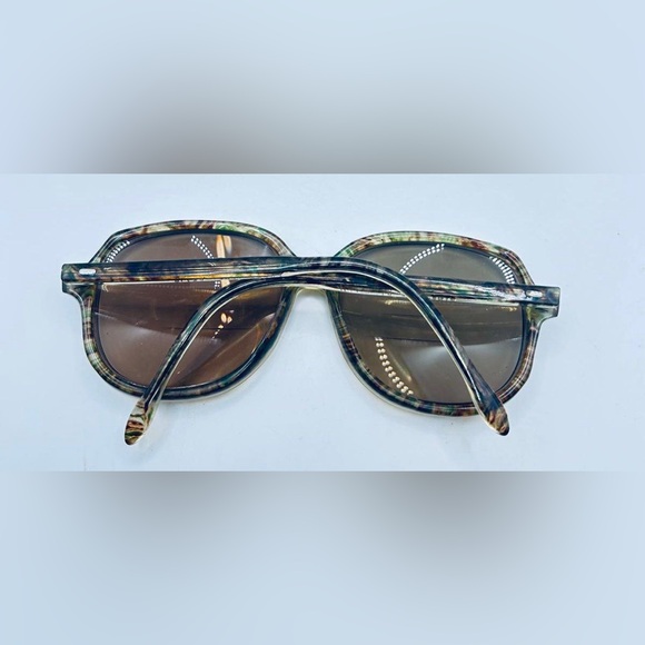 Vintage Fine Line Brown Oval Sunglasses Frames Only - Picture 4 of 8